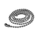 Corrente de bolinhas de aço inox 3,2mm com fecho canoa.