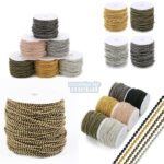 Corrente de Bolinhas Latão Diversos Banhos: Correntes em latão com várias espessuras e acabamentos metálicos.