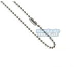 Corrente de Bolinhas Fina 1,5mm em Aço Inox com fecho canoa. Corrente de bolinhas fina em aço inox 1.5mm.
