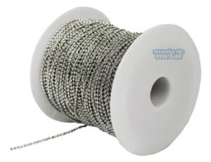 Corrente de Bolinhas em Latão: Corrente de bolinhas latão diversos banhos várias espessuras enrolada em carretel.