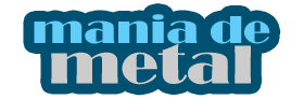 Logotipo "Mania de Metal". Entre em contato para mais informações sobre metal.