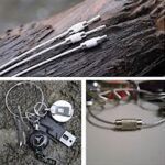 Cabo de Aço Inox Militar EDC Chaveiro Prendedor Organizador: Cabo de aço inox com fecho para chaveiro.