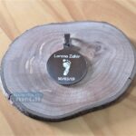 Placa Pingente Redondo Aço Inox 316 com gravação Personalizada Fábrica Loja Mania de Metal