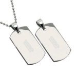 Dog Tag Grossa em Aço Inox 316L: Placa plaqueta para presente, elegante e durável.
