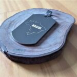 Dog Tag Grossa em Aço Inox 316L com mapa do Brasil. Plaqueta ideal para presente.