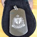 Dog Tag Grossa em Aço Inox 316L: Plaqueta com o brasão de São Paulo, ideal para presente.