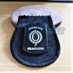 Dog Tag Grossa em Aço Inox 316L: Plaqueta do Exército Brasileiro para presente.