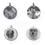 Fotogravação Foto Gravação placa plaqueta redonda retangular aço inox mania de metal