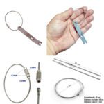 Mini Pé De Cabra EDC Aço Inox Multifuncional Tático Militar: Mini pé de cabra com chaveiro de cabo de aço.