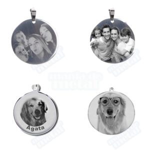 Fotogravação Foto Gravação placa plaqueta redonda retangular aço inox mania de metal