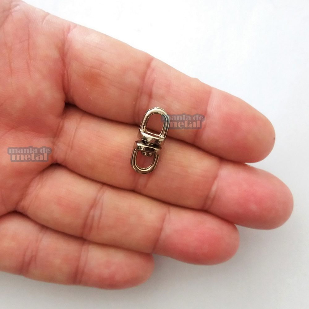 Argola Giratória Dupla 22mm: ideal para chaveiros, bijuteria e artesanato.
