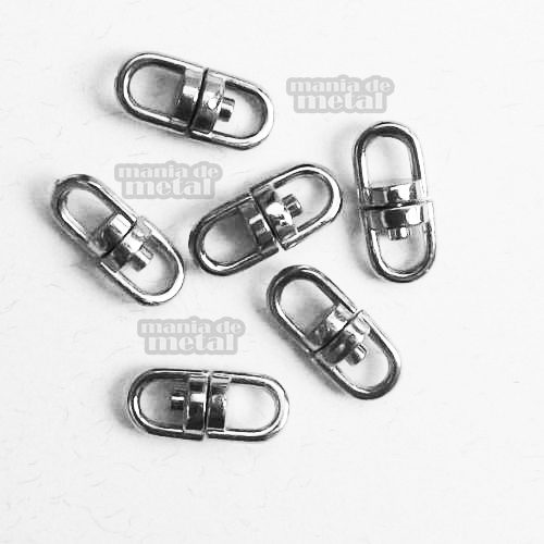 Argola Giratória Dupla 22mm para chaveiros, bijuteria e artesanato.