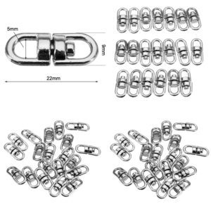 Argola Giratória Dupla 22mm para chaveiros, bijuteria e artesanato. Fechos giratórios detalhados em metal.
