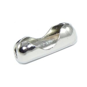 Fecho Canoa em Aço Inox: Terminal trava para corrente de bolinhas, ideal para bijuterias e artesanato.