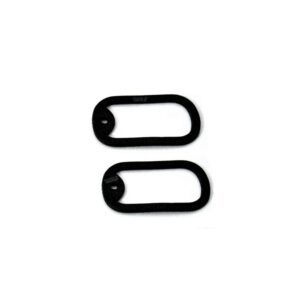 Silenciador para Dog Tag Protetor Placa Identificação Dogtag: protetores de borracha pretos.