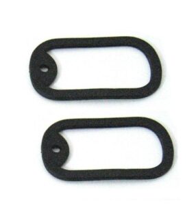 Silenciador para Dog Tag Protetor Placa Identificação Dogtag: Protetores de borracha pretos para dog tags.