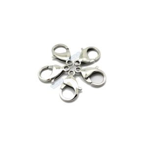 Fecho lagosta em aço inox para colar, corrente, pingente e bijuteria.