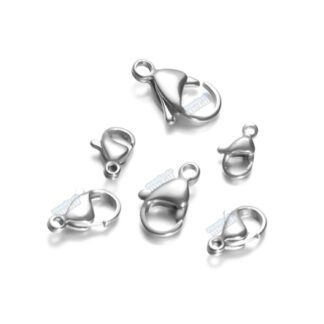 Fecho lagosta em aço inox para colar, corrente, pingente e bijuteria.