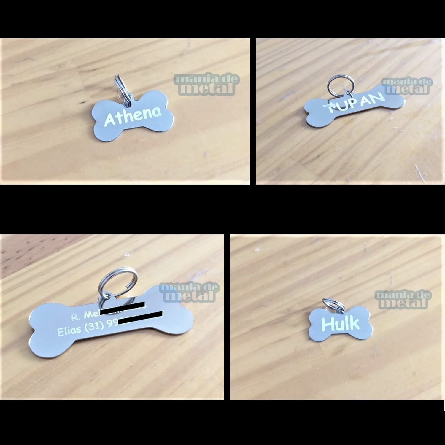 Chapinha Identificação Cães Gato Pet Gravação Personalizada - Imagem 13