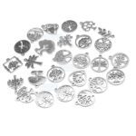 Pingentes de árvore da vida prateados. Mania de Metal