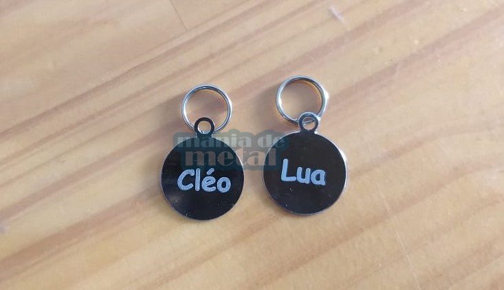 Placas de identificação pet personalizadas Mania de Metal