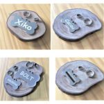 Plaquinhas de identificação para pets com nomes Mania de Metal