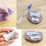 Plaquetas de identificação para pets em osso. Mania de Metal